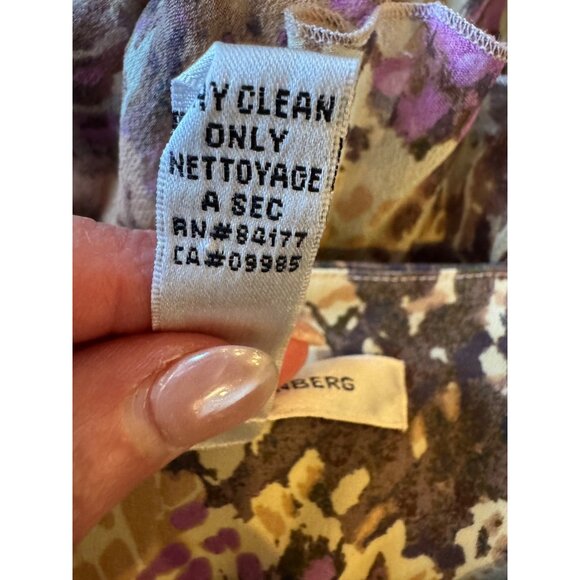 Diane Von Furstenberg Skirt Women 2 Brown Silk Snakeskin Sequins Tiered Mini - Picture 8 of 8